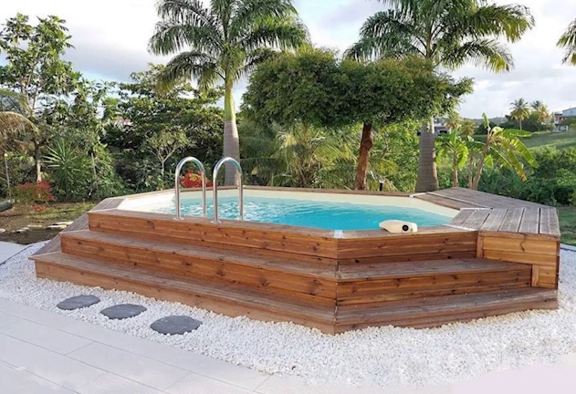 Protection d'hivernage de sécurité pour piscine bois hors sol