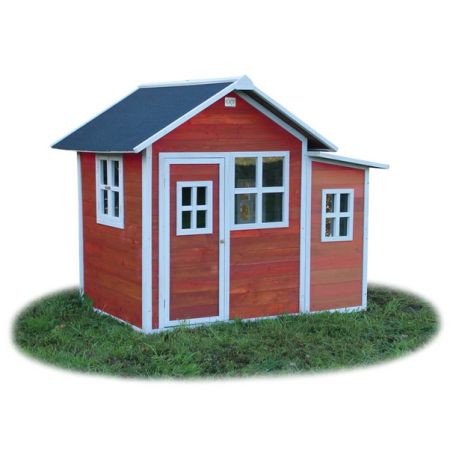 Cabane Enfant Loft en Bois Rouge 188x149x159cm