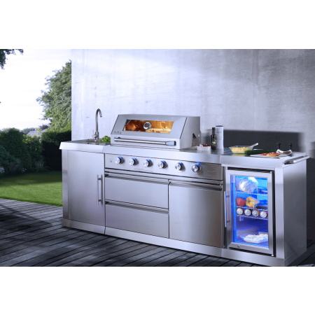 Cuisine d'extérieur Oxford en Acier Inoxydable 244x64x124cm