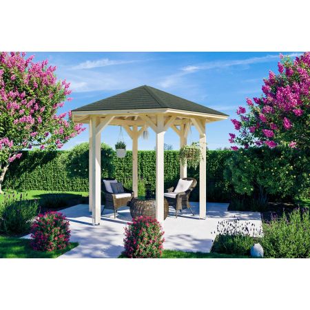 Pavillon de Jardin en Bois Nancy Epaisseur Poteaux 12 cm LEKINGSTORE