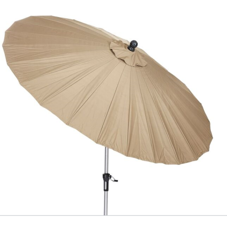 Parasol de Jardin Rond Tonkin Taupe 250 x 250 x 230 cm