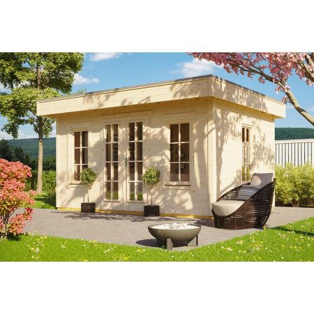 Chalet de Jardin en Bois Toit Plat 420 x 300 cm 12.60 m² BASEL