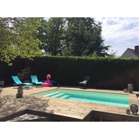 Piscine Bois Luxe Rectangulaire avec Escalier Droit 520x320x131cm