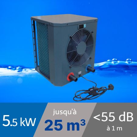 Pompe à chaleur Heatermax Compact 5.5 kW pour piscine de 25m3