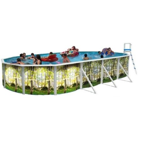 Piscine allongee BOSQUE Acier 550 x 366 cm x H 120cm LEKINGSTORE