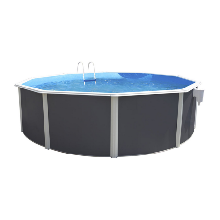 Piscine acier ronde CANARIAS ANTHRACITE 350 x 120 cm