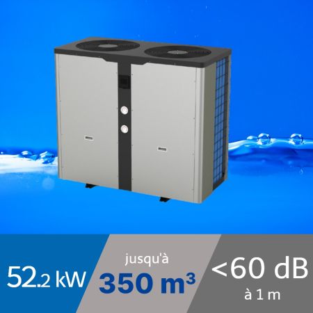 Pompe à chaleur Pro 52.2 kW pour piscine de 350m3