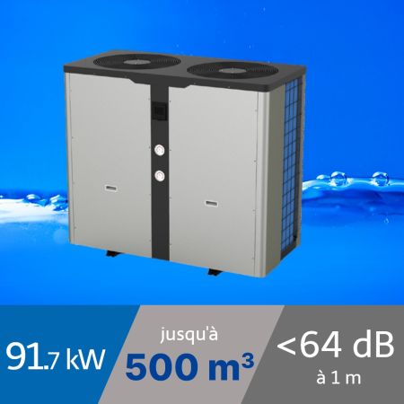 Pompe à chaleur Pro 91.7 kW pour piscine de 500m3