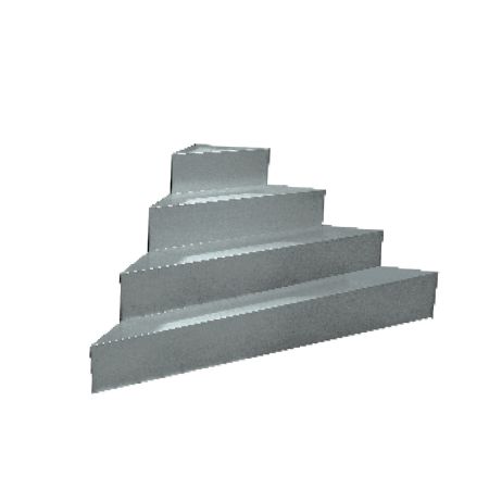 Escalier d'angle intérieur 1.40m pour Kit Piscine en Béton Aspect Bois Rectangulaire