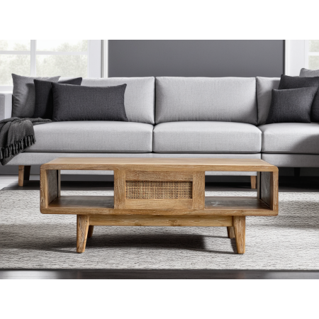 Table basse en teck massif Archi 95x45x36cm