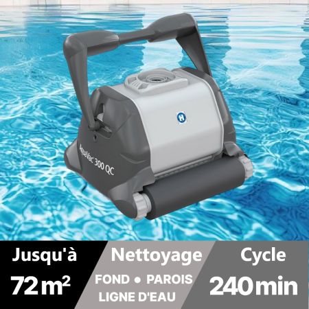 Robot de piscine Aquavac 300 HAYWARD - Fond, Parois, Ligne d'eau - Version mousse pour piscine coques