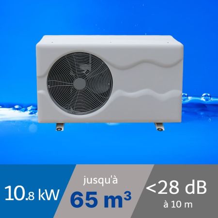 Pompe à chaleur Inverter 10.8 kW pour piscine de 50-65m3 + Bâche de protection 