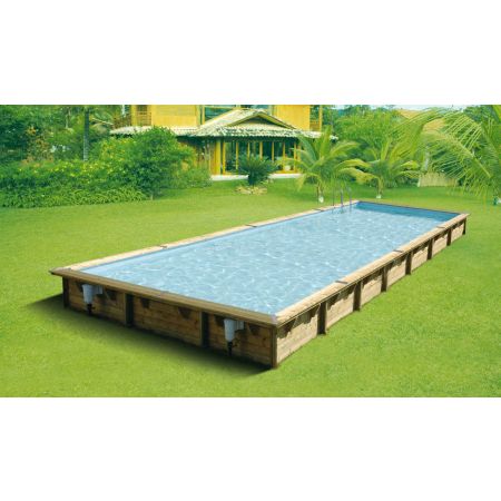 Piscine bois UBBINK LINEA 1100x500x140cm Liner Sable