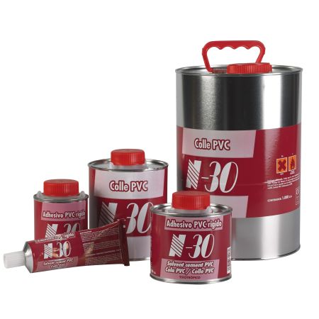 Colle PVC pression N-30 pour union de PVC pot métallique avec pinceau 250 ml