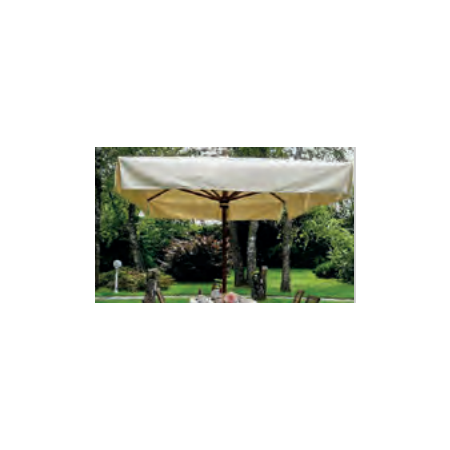 Parasol rectangulaire mat en bois TIMBERS - 400 x 300 cm