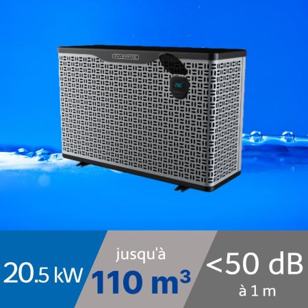 Pompe à chaleur Platinium Boost 20.5 kW pour piscine de 40-110m3