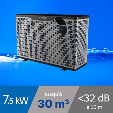 Pompe à chaleur Platinium Boost 7.5 kW pour piscine de 30m3