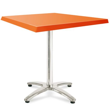 Table Carree 2 Personnes 70 x 70 x 71 cm Décor Kromy Orange lekingstore