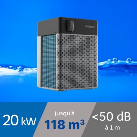 Pompe à chaleur Platinium 20 kW pour piscine de 54-118m3