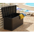 Coffre de Jardin en Résine WOODY 280L  Anthracite