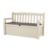 Coffre-banc de jardin beige en résine BOGOTA 265L 