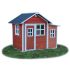 Cabane Enfant Loft en Bois Rouge 188x149x159cm