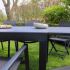 Ensemble de jardin STAR 6/10 places Noir 6 fauteuils et 4 chaises pliantes