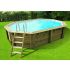 Piscine bois Allongée UBBINK AZURA 550x355x120cm Liner Bleu 