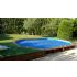 Piscine bois Allongée UBBINK AZURA 550x355x120cm Liner Bleu 