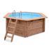 Piscine Bois Spark Ronde Hexagonale ⌀400x115cm