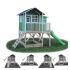 Cabane Enfant Loft en Bois Verte 190x188x253cm