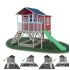 Cabane Enfant Loft en Bois Rouge 190x188x253cm