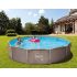 Piscine Tubulaire Ronde aspect Osier ⌀488x122cm