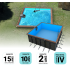 Piscine bois Carrée EGINE 370x370x147cm Liner bleu 
