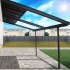 Pergola Adossable Aluminium Gris anthracite Toit amovible