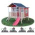 Cabane Enfant Loft en Bois Rouge 322x190x215cm