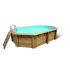 Piscine bois UBBINK SUNWATER 490x300x120cm Liner Bleu