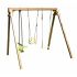 Portique en bois PIERRE :  1 balançoire, 1 siège bébé et 1 vis-à-vis L240xl207xH224cm