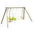 Portique en bois SUZANNE : 4 agrès L377xl189xH222cm