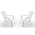 Lot de 2 Fauteuils de Jardin ADIRONDACK Blanc