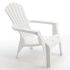 Lot de 4 Fauteuils de Jardin ADIRONDACK Blanc