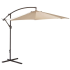 Parasol de Jardin Déporté Rond Taupe 270 x 270 x 230 cm 