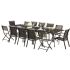 Ensemble de Jardin Modulo Full Verre Noir 8/12 Personnes 