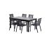 Ensemble de jardin STAR 6/10 places Noir 6 fauteuils et 4 chaises pliantes