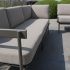 Salon de jardin SAHARA Taupe Modulable en Aluminium 6 places 