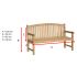 Banc de jardin en teck massif BLOOM 150 cm