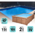 Piscine bois Luxe Rectangulaire 420x320x131cm