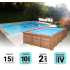 Piscine Bois Luxe Rectangulaire 520x320x131cm