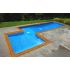 Piscine Bois Super Max Rectangulaire avec Escalier + Plage 2000x820x145cm