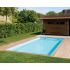 Piscine Bois California Rectangulaire Luxe avec Escalier d'Angle 520x220x131cm 